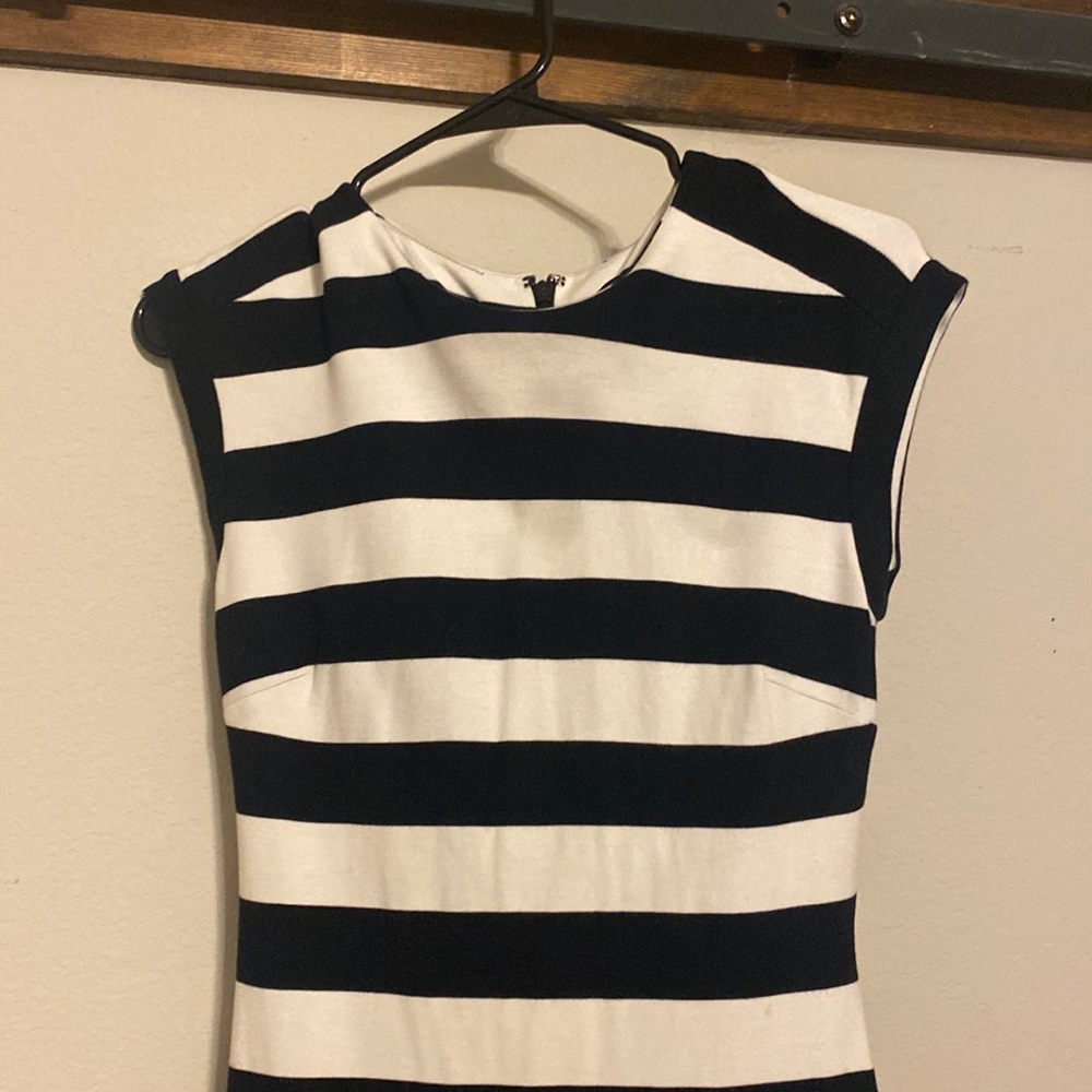 Black and White striped dress